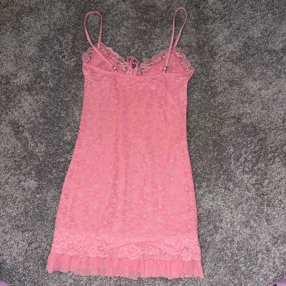 Pink lace dress
